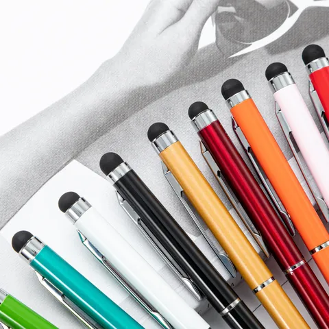 Aluminum Metal Ballpoint Pen Stylus Touch Screen Pen Business Office School Writing Supplies Promotional Advertising Pen