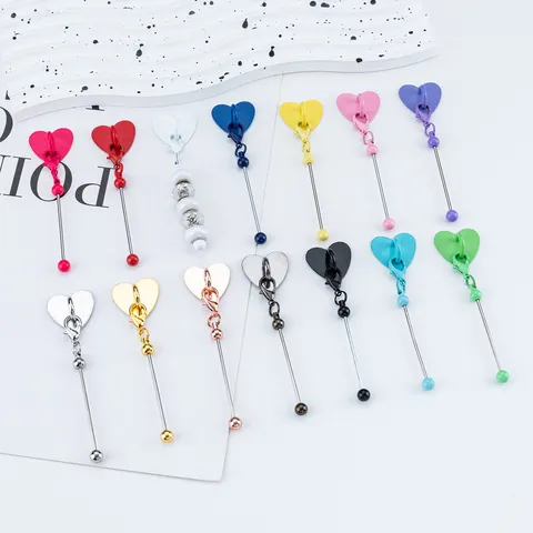Crochet Adhésif Cœur Perlé DIY Crochet Mural Sans Poinçon en Métal pour Tasse d'Eau de Bureau Rangement Maison