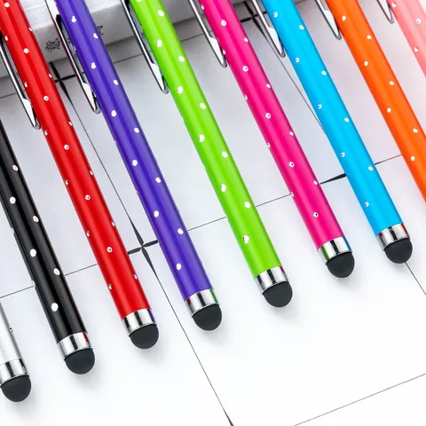 Pennino Capacitivo in Metallo Universale Cielo Stellato Strass Penna Touch Screen Per Telefono Tablet Disegno Gioco Modifica