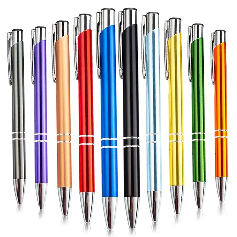 Creative Metal Ballpoint Pen Aluminum Alloy Retractable Rollerball Pen For Business Office Writing Use