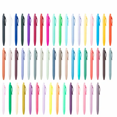 Veelkleurige Macaron Plastic Balpen Klik Verstelbaar Soepel Schrijven Kantoor School Kantoorartikelen Pen