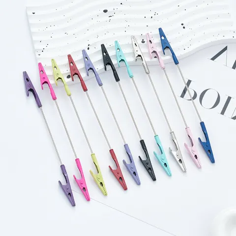 DIY Beading Metal Toothed Alligator Clip Memo Note Holder Desktop Message Card Clip Office Stationery Supplies