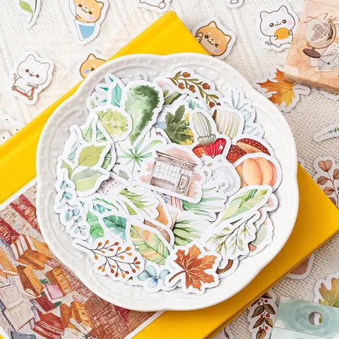 Autocollants Décoratifs Mignons de Dessin Animé Boîte Papeterie Auto-Adhésive Matériel de Journal Scrapbook