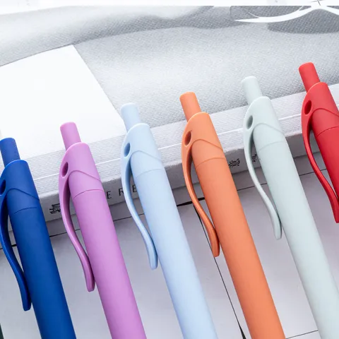 Veelkleurige Macaron Plastic Balpen Klik Verstelbaar Soepel Schrijven Kantoor School Kantoorartikelen Pen