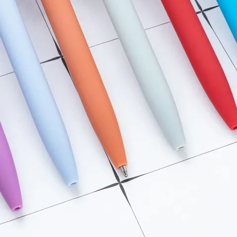 Veelkleurige Macaron Plastic Balpen Klik Verstelbaar Soepel Schrijven Kantoor School Kantoorartikelen Pen