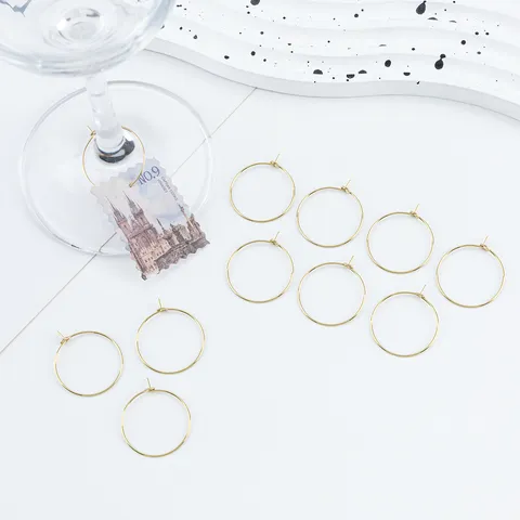 Kreative DIY Weinglas Anhänger Metall Ring Marker Getränke Identifikatoren Für Party Home Bar Zubehör