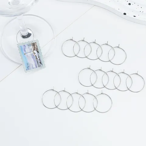 Kreative DIY Weinglas Anhänger Metall Ring Marker Getränke Identifikatoren Für Party Home Bar Zubehör