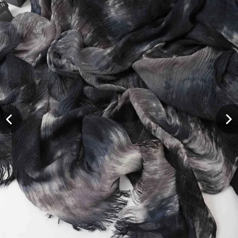 Women Fashion Modal Tie Dye Long Scarf Soft Wrinkle Shawl Sun Protection Headscarf With Tassel Neck Wrap