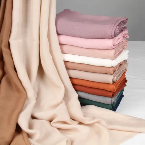 Women's Solid Color Modal Scarf Long Lightweight Versatile Shawl