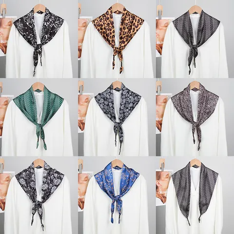 Women Fashion Triangle Scarf Paisley Floral Print Lightweight Sun Protection Shawl Neck Scarf For Spring And Summer