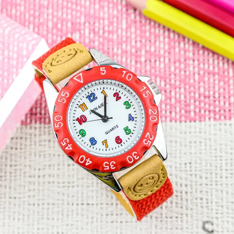 Kinder Quarzur Uhr Kinder Outdoor Sport Armbanduhr Stoffarmband Bunte Zahlen Mode Casual Uhr Für Jungen Mädchen