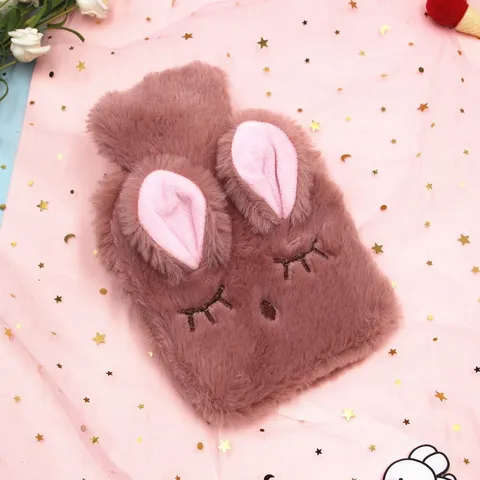 Cute Cartoon Plush Water Filled Hot Water Bag Animal Hand Warmer Washable Soft Hot Water Bottle For Winter Home Warming