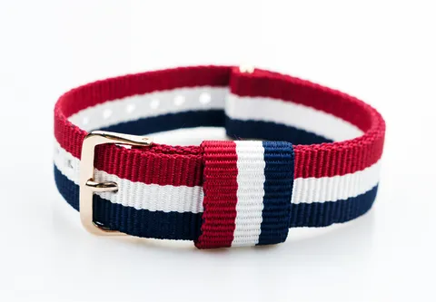Cinturino per Orologio in Nylon di Ricambio Cinturino in Tessuto A Righe Con Fibbia in Metallo Per Uomo e Donna Accessori Universali