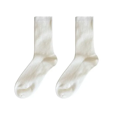 Dames Effen Middelhooge Socken Casual Veelzijdige Katoenen Socken