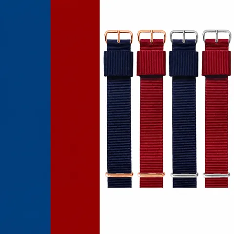 Cinturino per Orologio di Ricambio in Tessuto di Nylon Universale con Fibbia in Metallo
