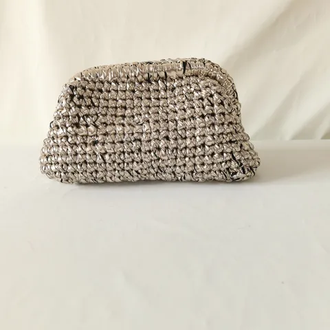 Γυναικεία Μεταλλική Υφαντή Τσάντα Clutch Μόδα Πλεκτή Τσάντα Χειρός Μαλακή Τσάντα Ώμου Βραδινό Πάρτι Πορτοφόλι