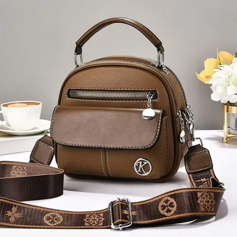 Retro PU Leren Schoudertas Voor Dames Vintage Schouder Cameratas Contrastkleur Kleine Vierkante Handtas Dagelijkse Tas