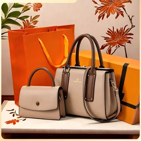 Women Handbag Tote Bag PU Leather Large Capacity Crossbody Bag Top Handle Satchel Purse With Gift Box Packaging