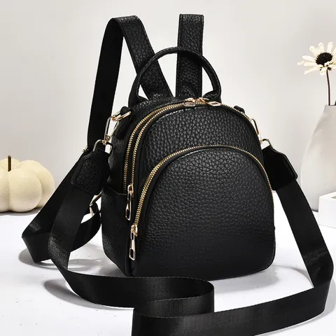 Femmes Mini Sac à Dos Cuir PU Décontracté Trajet École Daypack Mode Voyage Sac à Livres Petit Sac à Main