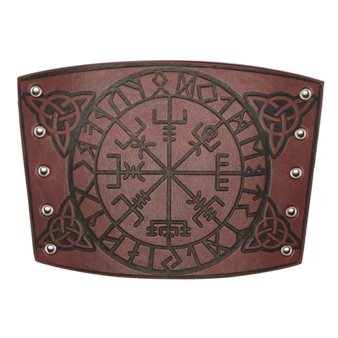 Rétro Nordique Viking Totem Similicuir Protège-Bras Punk Lacets Bracelet Large en Cuir Pour Fête Cosplay