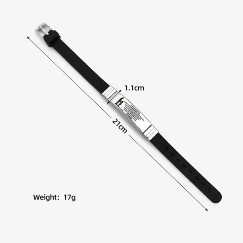 Minimalist Titanium Steel Silicone Bracelet Engraved Inspirational Message Lettering Splicing Wristband For Daughter Gifts Unisex