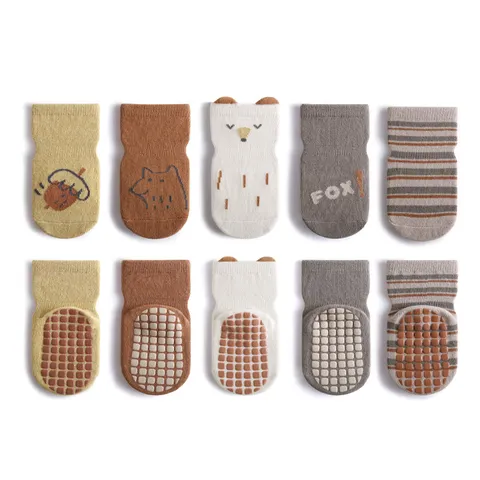 Kleinkind Baby Rutschfeste Bodensocken Atmungsaktive Baumwolle Cartoon Süßes Design Frühling Herbst Unisex Kleinkind Socken