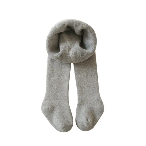 Collants Épais en Éponge Coton Peigné Couleur Unie pour Enfants Hiver Chaud Collants Mignons Bébés Filles Leggings Vêtements Quotidiens