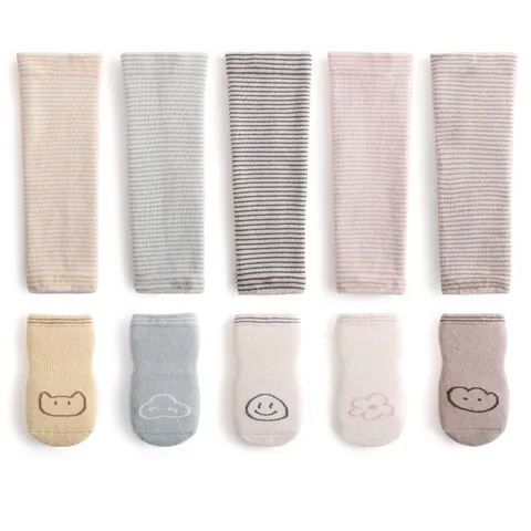 Calcetines Largos de Algodón Espesado Cálido para Bebé por Encima de la Rodilla Antideslizantes Protección de Rodillas para Bebés Accesorios Infantiles