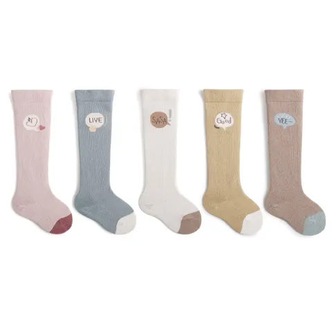 Newborn Baby Cotton High Tube Socks Cute Cartoon Infant Long Stocking Non-Slip Anti-Drop Toddler Fall Winter Socks