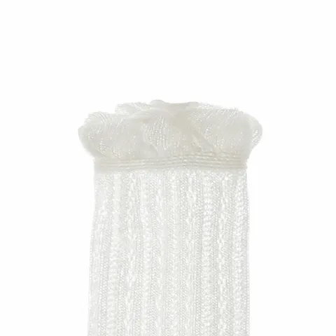 Newborn Baby Mesh Anti-Mosquito Long Tube Socks Cotton Breathable Lace Ruffle Infant Toddler Summer Thin Socks