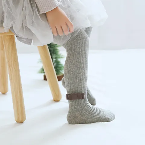 Baby Girls Tights Fall Spring Combed Cotton Toddler Leggings Cute Bowknot Infant Princess Pantyhose