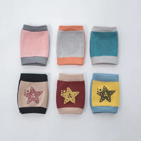 Baby Anti-Slip Crawling Knee Pads Infant Toddler Safety Knee Protectors Cotton