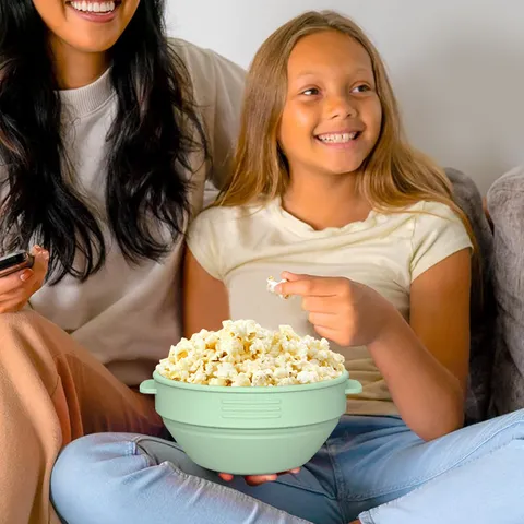 Faltbare Silikon Mikrowelle Popcorn Schüssel Eimer Mit Deckel Und Griffen Küche Kochwerkzeug Für Zuhause