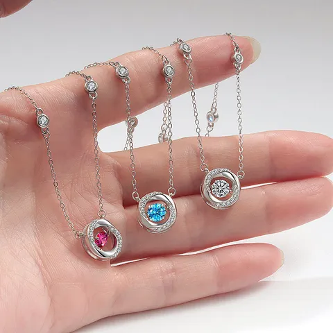 925 Sterlingsilber Möbius-Schleife Dancing Stone Anhänger Ohne Kette Für Damen Schmetterling Traum Anhänger Schmuck Geschenk