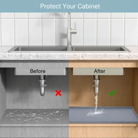 Nordisch Silikon Unter Spuele Matte Wasserdicht Ausfallsicher Schrank Liner Waermeisolierung Abtropfmatte Kueche Aufbewahrung Kissen Grau