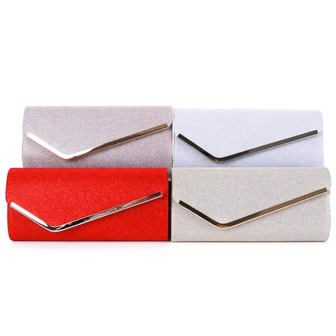 Sac de Soirée Pailleté pour Femmes Paillettes Enveloppe Pochette Porte-Monnaie Chaîne Métal Sac Bandoulière Pour Mariage Fête Bal