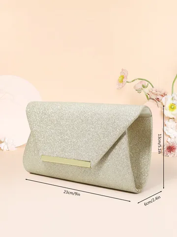 Sac de Soirée Pailleté pour Femmes Pochette Enveloppe Bandoulière Épaule Paillettes Scintillant Fête Bal Sac à Main Rabat Métallique