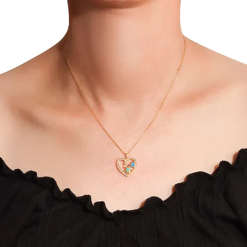Ciondolo Solo in Argento Sterling 925 Tartaruga Marina Cuore Senza Catena Serie Oceano Ciondolo Strass per Donna Gioielli Matrimonio