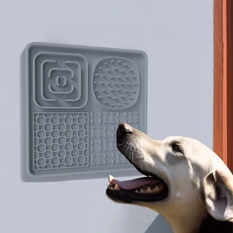 Silikon Haustier Leckmatte Langsam Fresser Hund Trainingsmatte Saugnapf Haustier Fressnapf Matte Mit Schaber Haustierbedarf