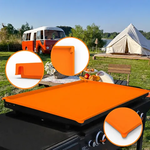 Silikon BBQ Grillmatte Hitzebeständige Schutzabdeckung Für Outdoor Griddle Schwere Wasserdichte Antihaft Grill Einlagematte