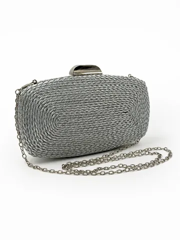 Sac de Soirée en Cuir PU Tissé pour Femmes Élégant Sac Bandoulière à Chaîne Pochette à Verrou Métallique pour Fête de Banquet