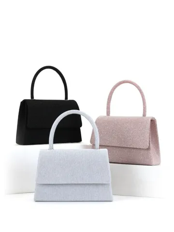 Femme Pochette Paillettes Minimaliste Élégant Brillant Sac à Main de Soirée Banquet Fête Sac Quotidien Décontracté Polyester Sac Bandoulière