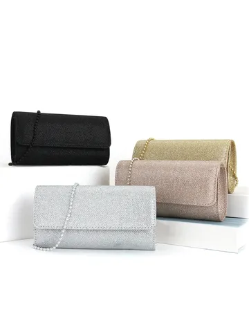 Sac de Soirée pour Femmes Clutch à Paillettes Sac à Main de Fête Mariage Sac Bandoulière Perlé