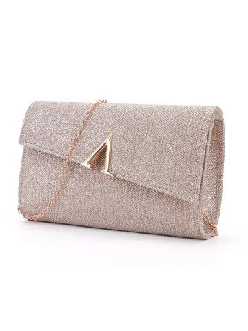 Sac de Soirée Mode pour Femmes Pochette à Paillettes Brillantes Sac Bandoulière Épaule avec Chaîne en Métal Sac à Main de Fête de Mariage