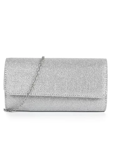 Sac de Soirée Pailleté pour Femmes Pochette à Paillettes Chaîne Métallique Sac Bandoulière pour Fête de Mariage