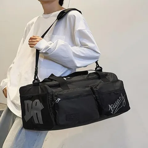 Reisetasche Mit Großem Fassungsvermögen Mit Schuhfach Trocken-Nass-Trennung Beschichtete Film-Reisetasche Für Fitness Sport Gym Reisetasche Unisex-Taschen