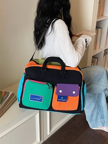 Reistas Duffel Grote Capaciteit Lichtgewicht Weekender Tas Meerdere Zakken Bagage voor Dames Heren Weekend