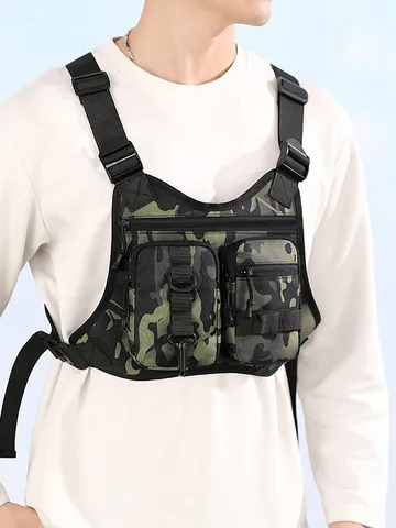 Mehrzweck Outdoor Langlebig Taktische Brusttasche Radfahren Weste Camping Funktionale Verschleißfeste Nylon