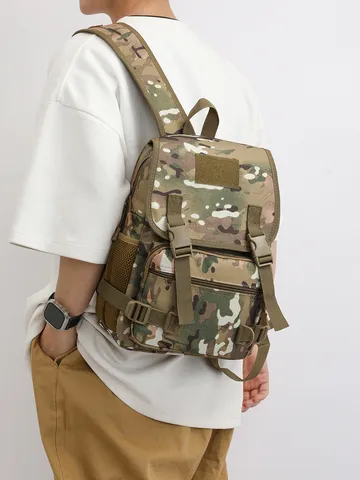 Taktischer Camouflage Rucksack Outdoor Sport Radfahren Schultertaschen Wasserabweisend Verschleißfest Große Kapazität Nylon Rucksack Reisetasche Unisex