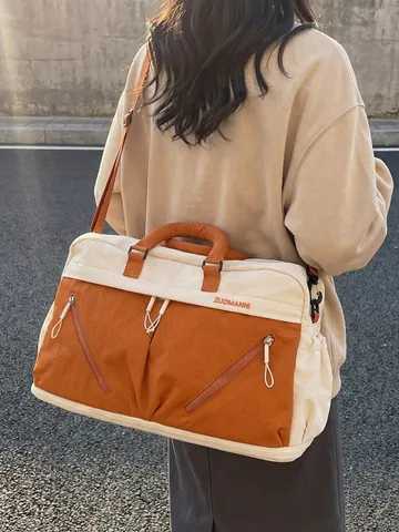 Large Capacity Travel Bag For Women Expandable Duffel Bag Wear Resistant Nylon Gym Bag With Dry Wet Separation Suitcase Bag